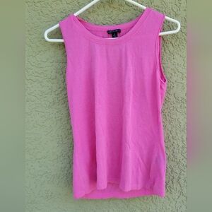 Lafayette 148 Pink Cotton Blend Tank Top Blouse